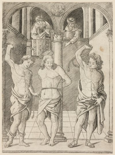 La Flagellation, planche 7 de la Vie de la Vierge et du Christ - Francesco Rosselli