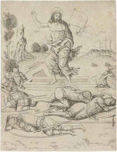La Résurrection, planche onze de la Vie de la Vierge et du Christ - Francesco Rosselli