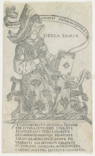 La Sibylle de Samos : Large manière, 1485-1500 - Francesco Rosselli