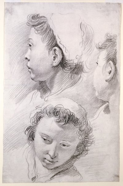 Trois études de la tête d
