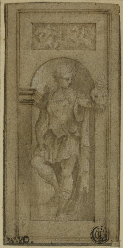 Niche Statue de David avec la tête de Goliath - Francesco Salviati