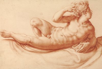 Nu masculin couché - Francesco Salviati