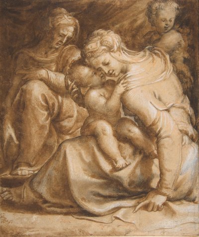 Vierge et Enfant avec Sainte Anne et Jean-Baptiste - Francesco Salviati