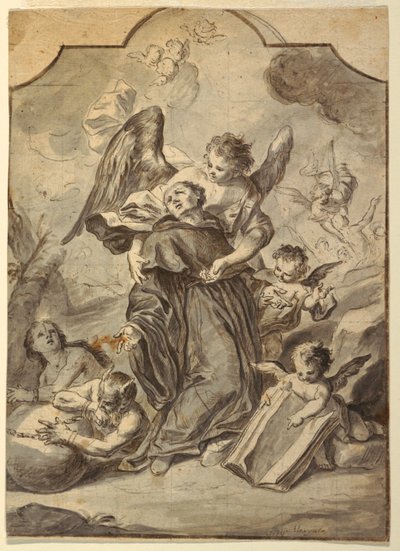 Vision du moine bénédictin saint - Francesco Saverio Mergolo