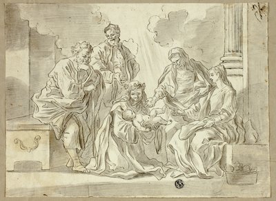 La Sainte Famille avec les Saints - Francesco Solimena