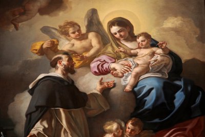 Madone du Rosaire avec les saints Dominique et Catherine - Francesco Solimena