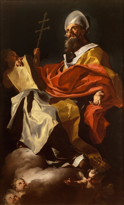 Saint Athanase, de la cathédrale Santa Maria Assunta, Naples - Francesco Solimena