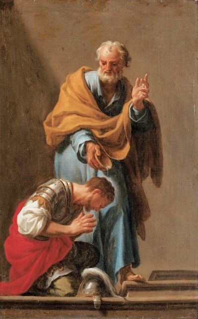 Saint Pierre baptisant le centurion Corneille - Francesco Trevisani