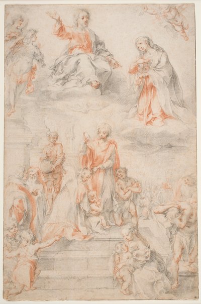 Saint Ansano baptisant les Siennois, c.1593 - Francesco Vanni