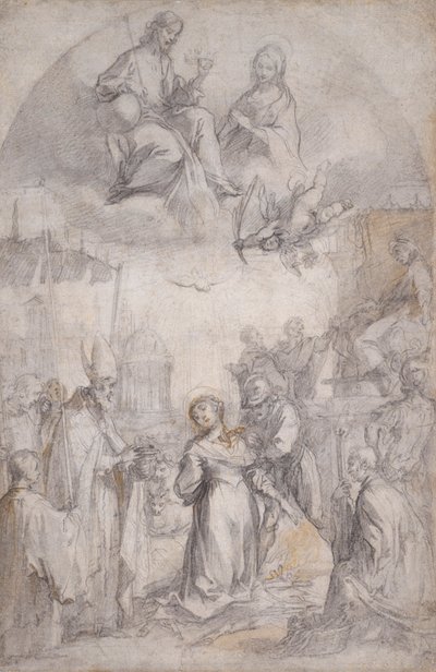 La dernière communion et le martyre de Sainte Lucie - Francesco Vanni