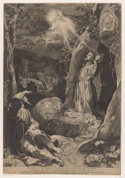 Saint François reçoit les stigmates - Francesco Villamena