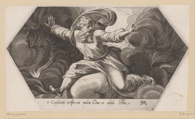 Dieu séparant la lumière des ténèbres - Francesco Villamena