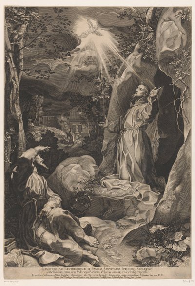 Saint François recevant les stigmates - Francesco Villamena