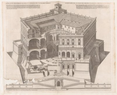 Speculum Romanae Magnificentiae: Palais Farnèse, 16ème siècle - Francesco Villamena