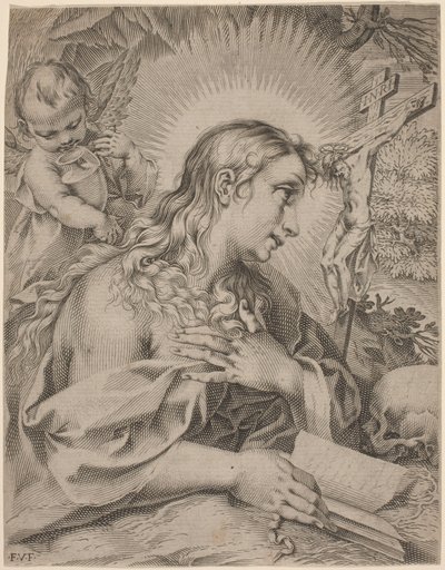 La Madeleine pénitente - Francesco Villamena after Francesco Vanni