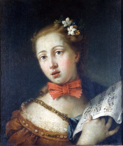 Peinture de V. Zugno représentant un chanteur vénitien, Museo di Brera, Milan. - Francesco Zugno