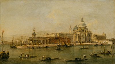 Venise : La Dogana et Santa Maria della Salute - Francesco circle of Guardi