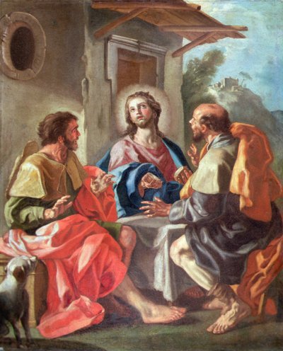 Le Souper à Emmaüs - Francesco de (attr. to) Mura