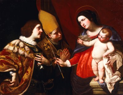 Dame donnant le sceptre de commandement au duc de Guise - Francesco de (c.1600 54) Rosa