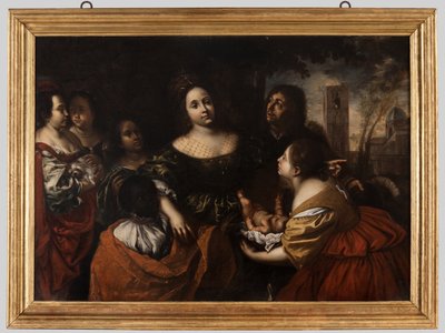 La fille de Pharaon accueille Moïse sauvé des eaux - Francesco del Cairo