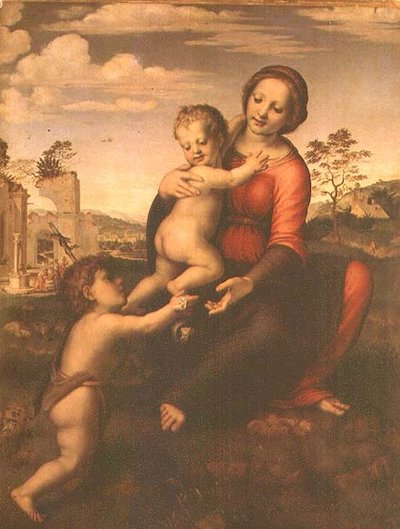 Madone du Puits ou Madone et Enfant avec le jeune Saint Jean-Baptiste, c.1503-09 - Francesco di Cristofano Franciabigio