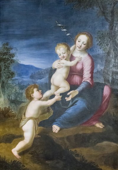 La Vierge avec Jésus et Jean-Baptiste - Francesco di Cristofano Franciabigio