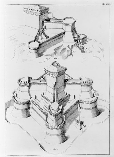 Forteresses conçues pour permettre la défense contre les attaques de toutes directions - Francesco di Giorgio (after) Martini