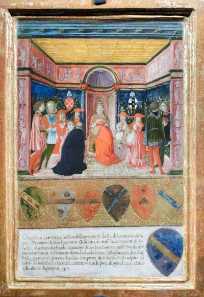 Pie II nomme cardinal son neveu Francesco Tedeschini Piccolomini, c.1485-90 - Francesco di Giorgio Martini