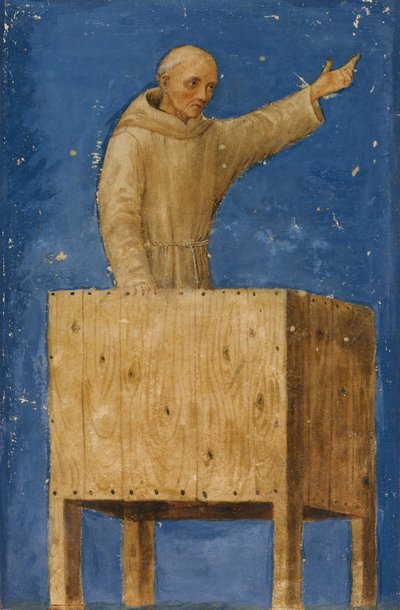 Saint Bernardin prêchant depuis une chaire - Francesco di Giorgio Martini