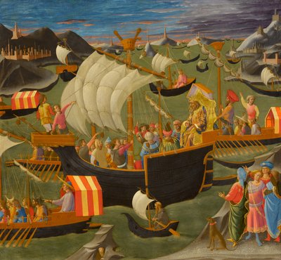 Le roi Melchior naviguant vers la Terre Sainte - Francesco di Stefano Pesellino