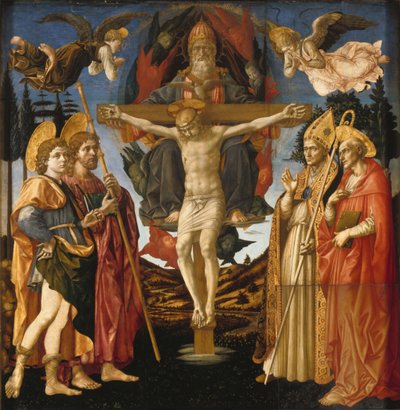 Le panneau de la Sainte Trinité du retable de Santa Trinità de Pistoia, 1455-1460 - Francesco di Stefano Pesellino