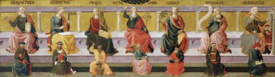 "Les sept arts libéraux" (Arithmétique, géométrie, musique, astrologie, logique, rhétorique et grammaire) - Francesco di Stefano Pesellino