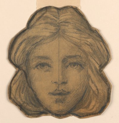 Tête de femme (Projet pour vitrail) - Francis Augustus Lathrop