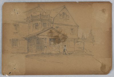 Porte-cochère, Scott Cottage - Francis Augustus Lathrop