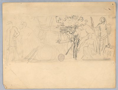 Esquisse pour une fresque murale - Francis Augustus Lathrop