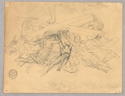 Esquisse de figures portant une croix - Francis Augustus Lathrop