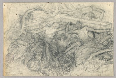 Croquis de figures portant une croix - Francis Augustus Lathrop
