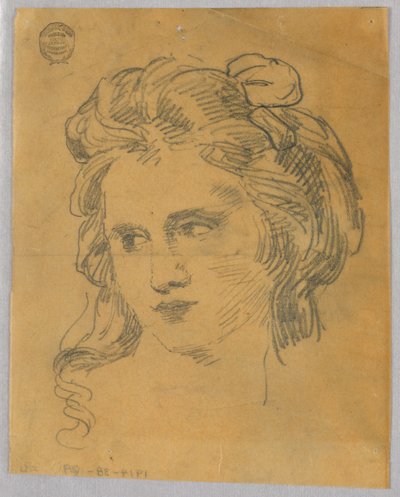 Esquisse de tête de femme - Francis Augustus Lathrop