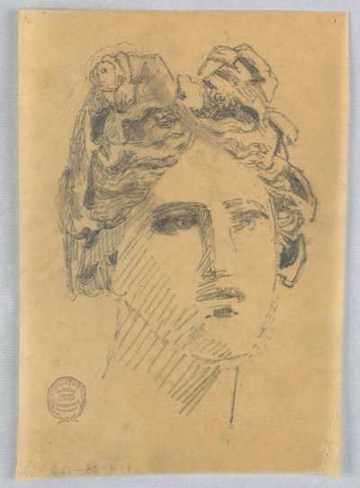 Esquisse de tête de femme - Francis Augustus Lathrop