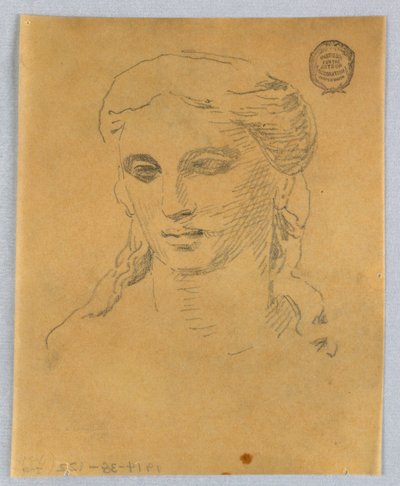 Esquisse de tête de femme - Francis Augustus Lathrop