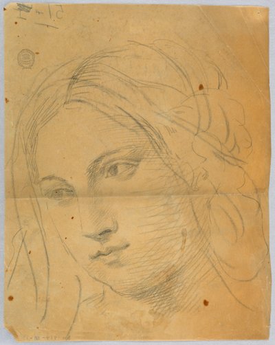 Esquisse de tête de femme - Francis Augustus Lathrop