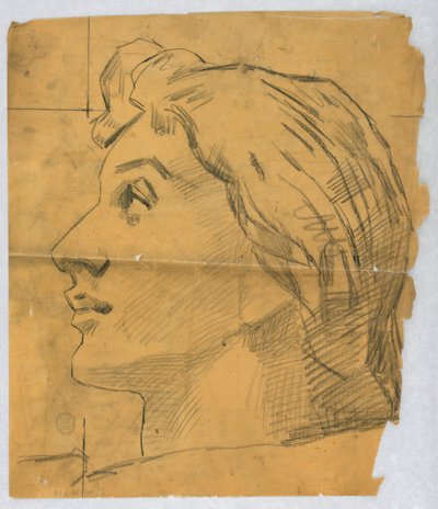 Esquisse de tête de femme - Francis Augustus Lathrop