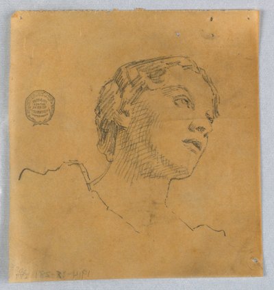 Esquisse de tête de femme - Francis Augustus Lathrop