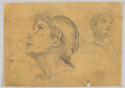 Esquisses de deux têtes - Francis Augustus Lathrop