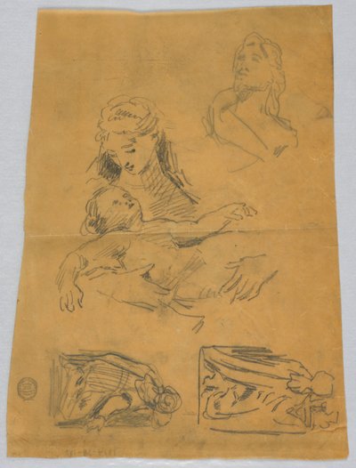 Esquisses de la Vierge et des Mages - Francis Augustus Lathrop