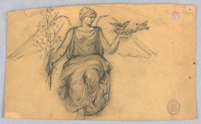 Printemps, esquisse de figure ailée - Francis Augustus Lathrop