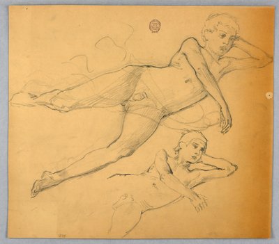 Études de figure nue - Francis Augustus Lathrop