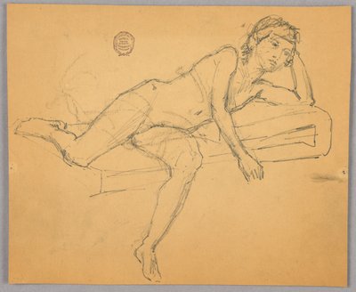 Étude de figure nue - Francis Augustus Lathrop