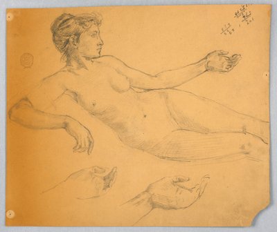 Étude de figure nue - Francis Augustus Lathrop