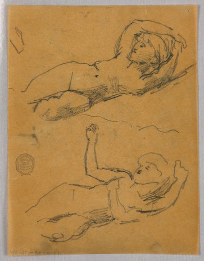 Deux esquisses de nus féminins - Francis Augustus Lathrop